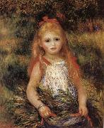 Pierre Renoir Girl with Flowers oil